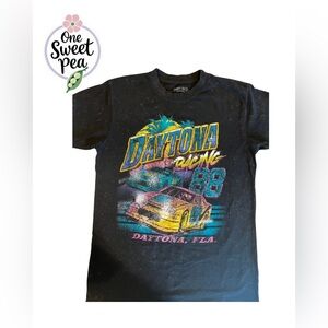 Daytona Racing Black Marbled Tee - Size Small- Back to School